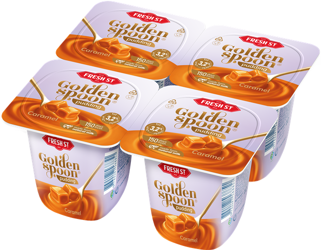 Golden Spoon caramel pudding, 4-pack